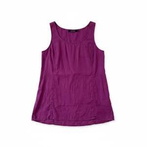 Threads Saks Fifth Avenue 100% Linen Purple Tank Top Size L